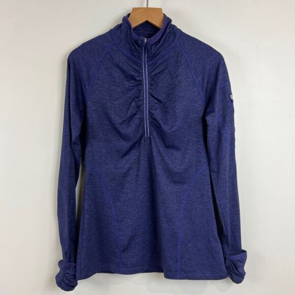 Kirkland Signature Women Small Purple Blue 1/4 Zip Pullover Athletic Jacket Thum